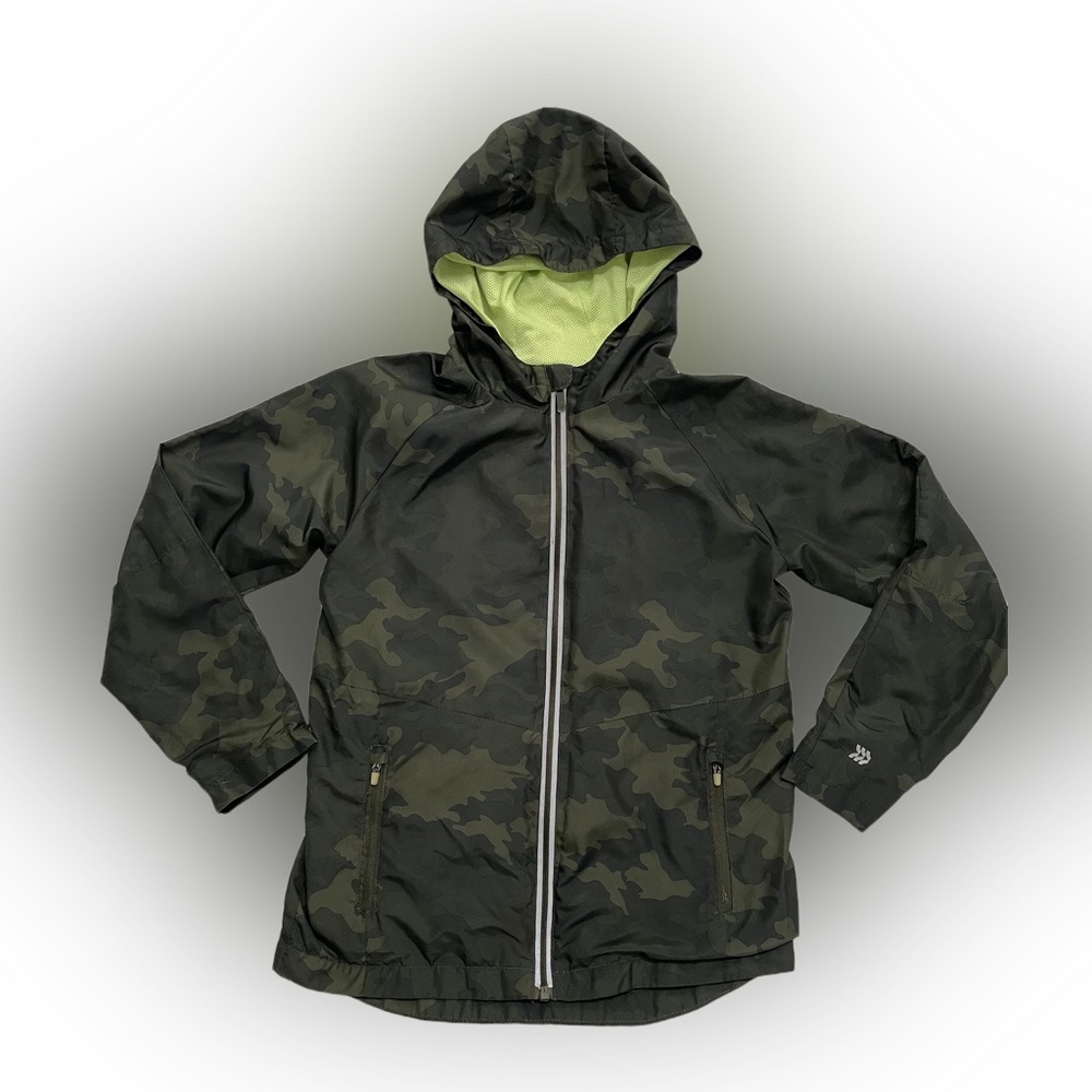 All In Motion Kids Camouflage Hooded Windbreaker Size:M